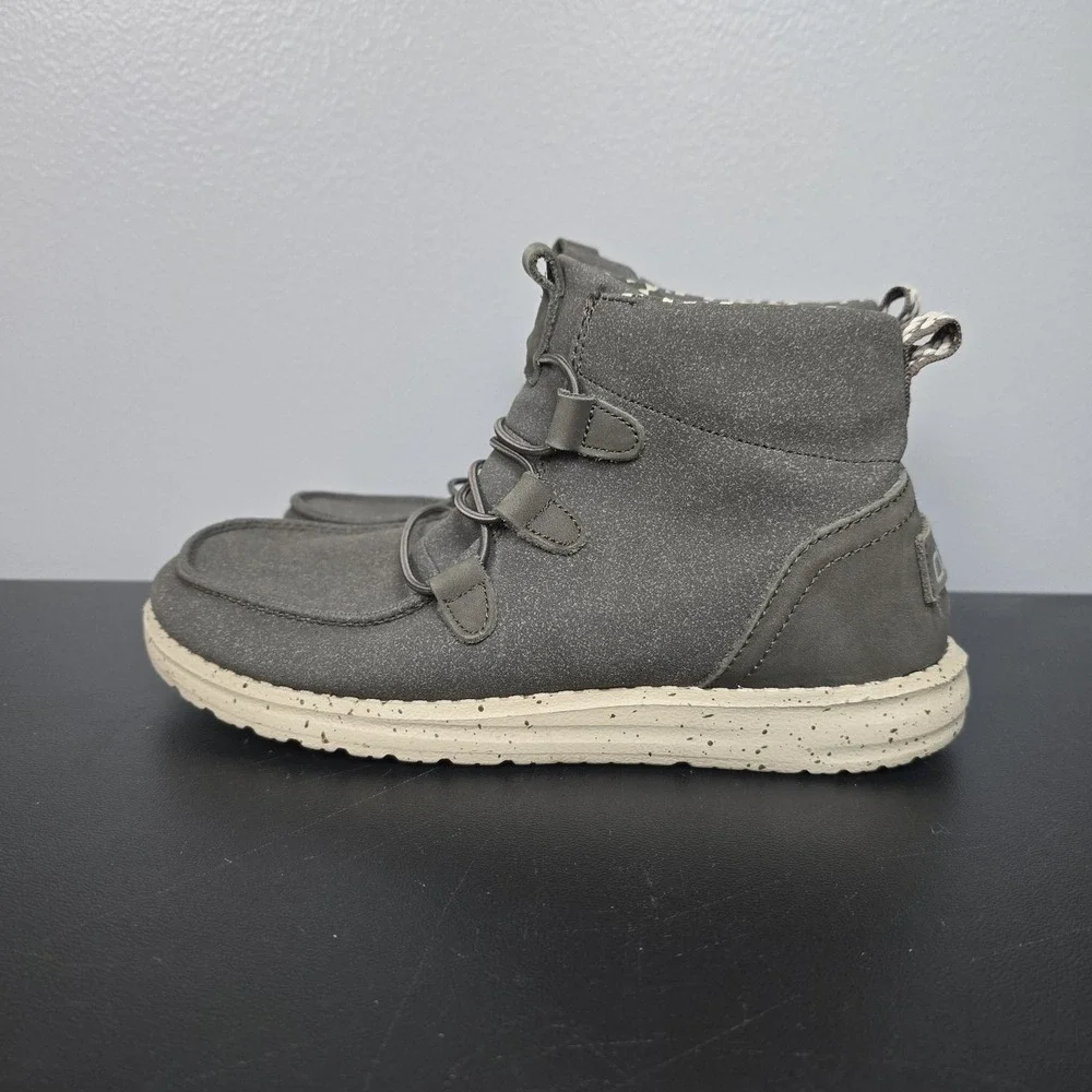 Hey Dude Boots Womens‎ Size 7 Coffee Lea Suede Chukka Ankle Casual Comfort Shoes